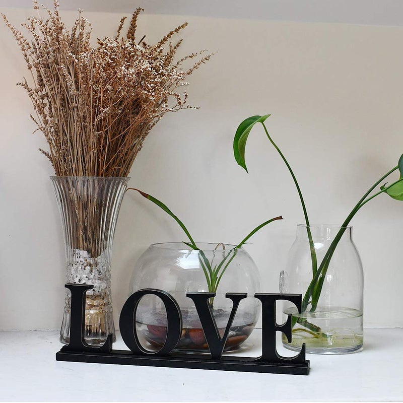 Waroom Home Love Sign for Home Decor, Wooden love Block Letters Rustic Tabletop Words Decor (Love) - Image 4